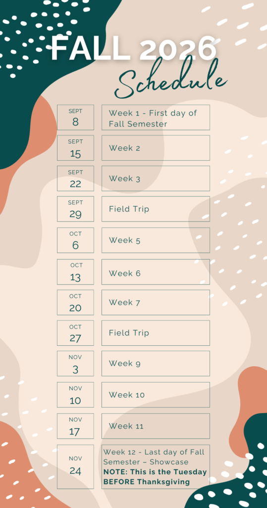 Fall Semester Schedule